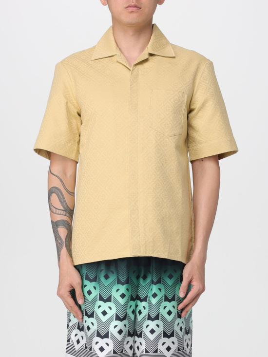 25FW 카사블랑카 반팔 셔츠 MPF25SH167 01 Beige