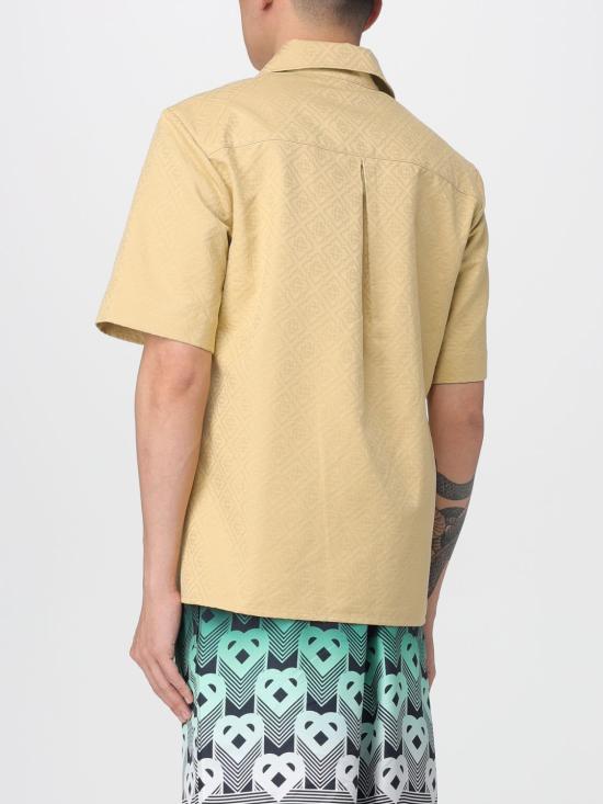 25FW 카사블랑카 반팔 셔츠 MPF25SH167 01 Beige - CASABLANCA