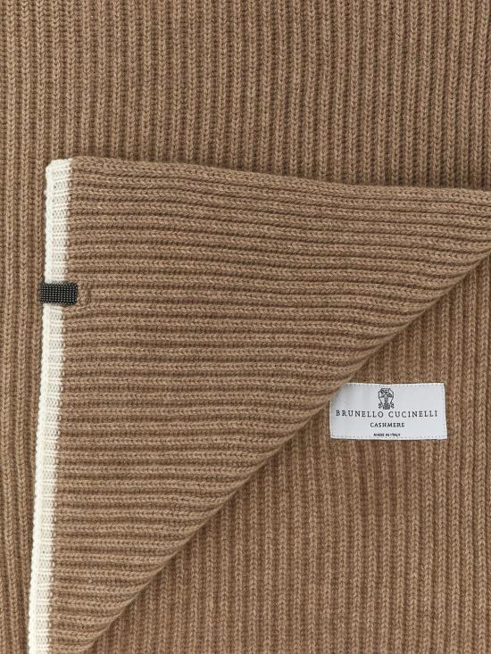 25FW 브루넬로 쿠치넬리 머플러/스카프 M12504989 CC397 Brown - BRUNELLO CUCINELLI