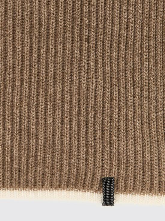 25FW 브루넬로 쿠치넬리 머플러/스카프 M12504989 CC397 Brown - BRUNELLO CUCINELLI