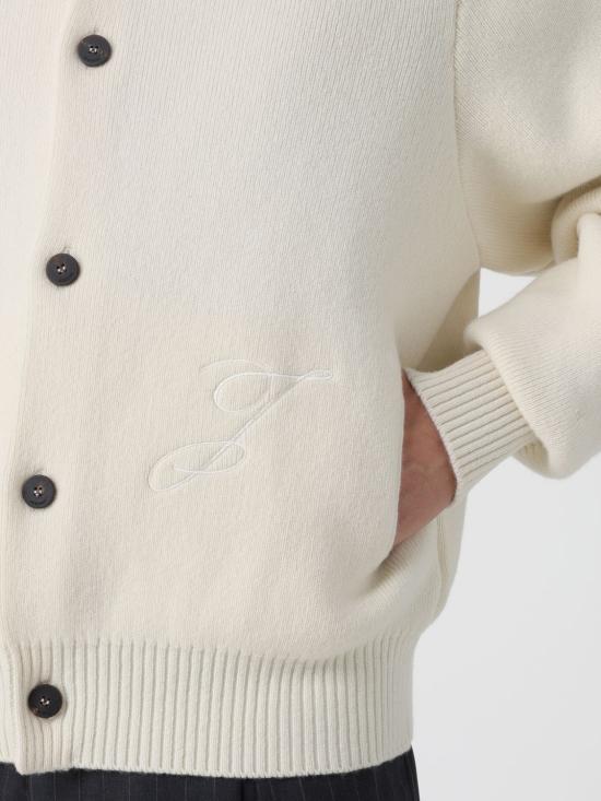 25FW 자크뮈스 팔로네 울 캐시미어 가디건 CDM00567AK00278 110 White - JACQUEMUS