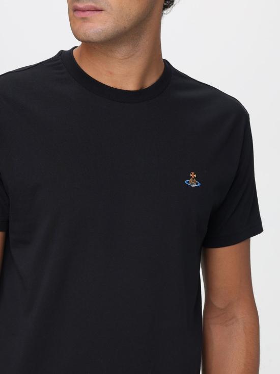 25FW 비비안웨스트우드 클래식 ORB 로고 티셔츠 3G010013J001M N401 Black - VIVIENNE WESTWOOD