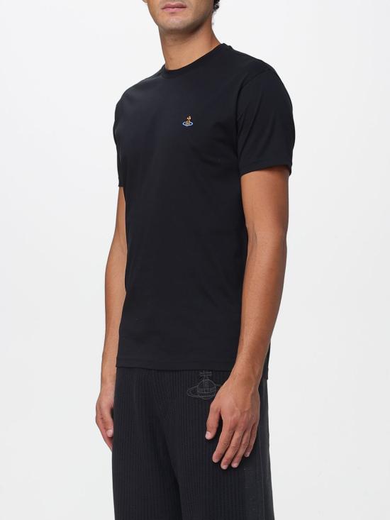 25FW 비비안웨스트우드 클래식 ORB 로고 티셔츠 3G010013J001M N401 Black - VIVIENNE WESTWOOD