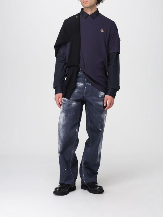 25FW 비비안웨스트우드 반팔 티셔츠 27010012Y001V N401 Black - VIVIENNE WESTWOOD