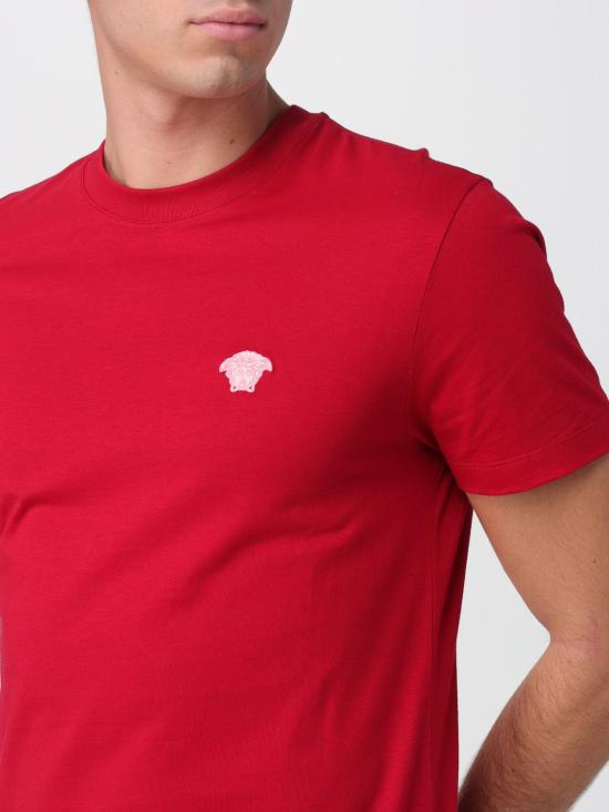 25FW 베르사체 반팔 티셔츠 10084811A08489 1RC40 Burgundy - VERSACE