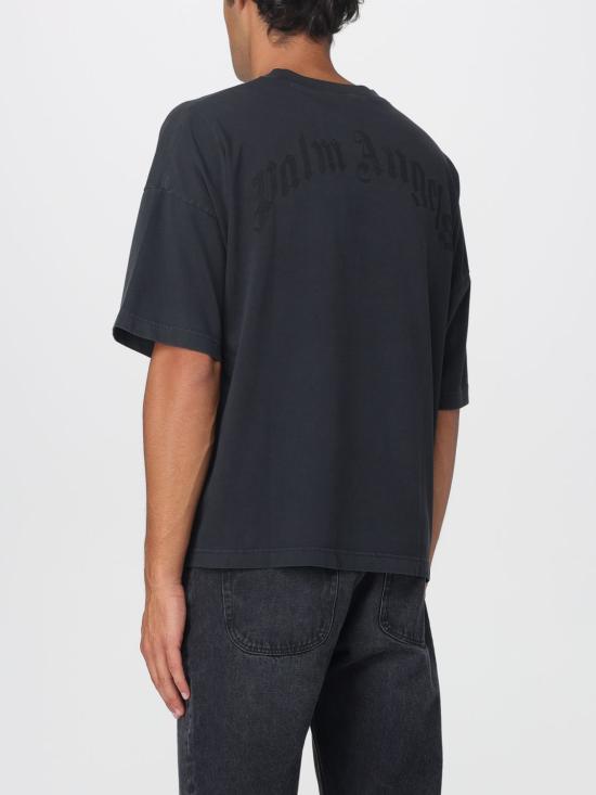 25FW 팜앤젤스 반팔 티셔츠 PMAA10HF25JER001 1310 Black - PALM ANGELS