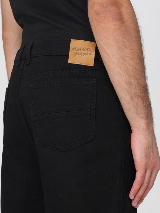 25FW 메종키츠네 스트레이트 진 PM01109WD4018 P199 Black - MAISON KITSUNE