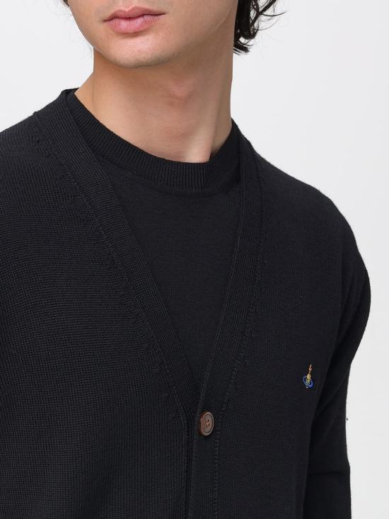 25FW 비비안웨스트우드 스웨터 27010014Y002M N401 Black - VIVIENNE WESTWOOD