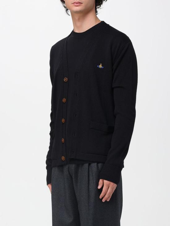 25FW 비비안웨스트우드 스웨터 27010014Y002M N401 Black - VIVIENNE WESTWOOD