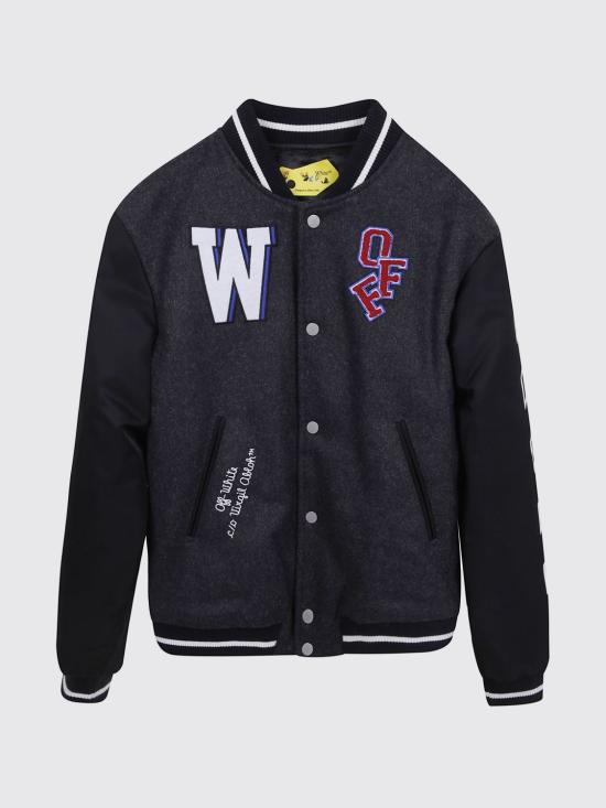 25FW [키즈] 오프화이트 캐주얼 자켓 OBEH001F25FAB001 0725 Black