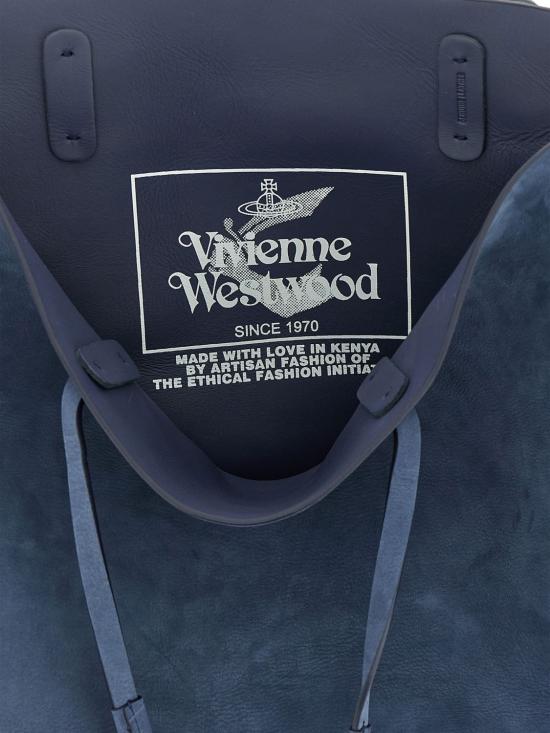 25FW 비비안웨스트우드 토트백 4205007OUL00CC K406 Blue - VIVIENNE WESTWOOD
