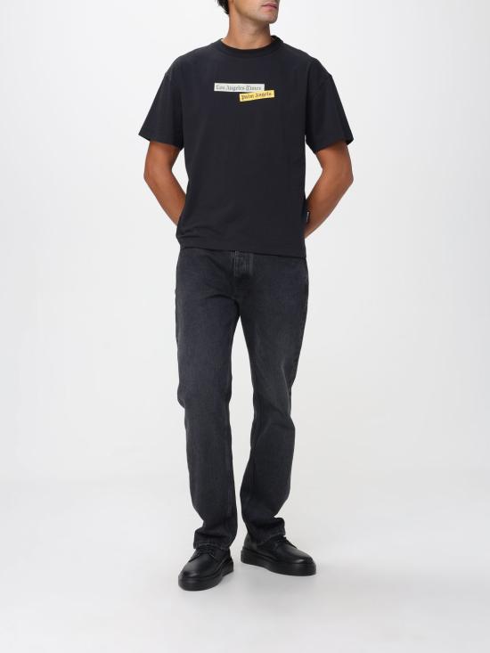 25FW 팜앤젤스 반팔 티셔츠 PMAA109F25JER004 1084 Black - PALM ANGELS