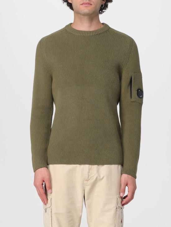 25FW 씨피 컴퍼니 풀 립 크루넥 렌즈 스웨터 19CMKN015A006608A 652 Green