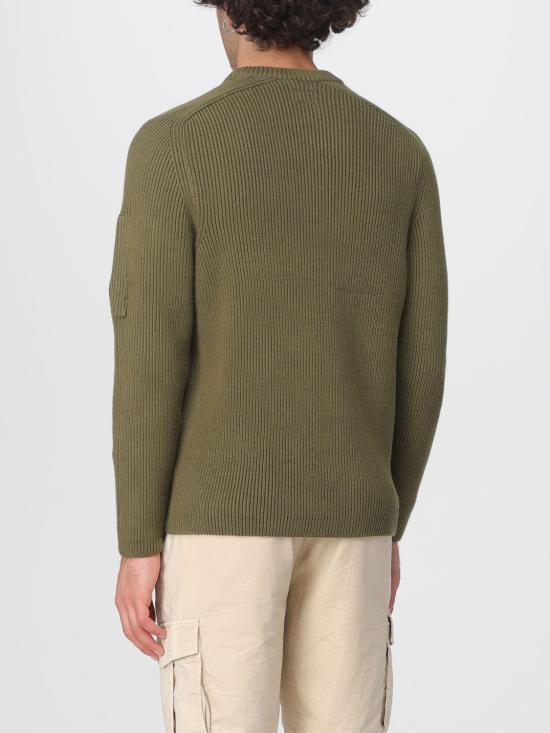 25FW 씨피 컴퍼니 풀 립 크루넥 렌즈 스웨터 19CMKN015A006608A 652 Green - C.P. COMPANY