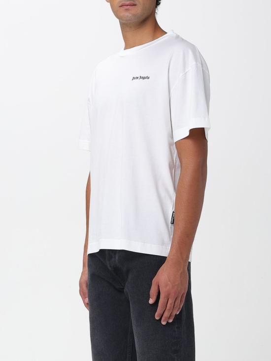 25FW 팜앤젤스 반팔 티셔츠 PM2B003F25JER001 8484 White - PALM ANGELS