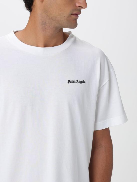 25FW 팜앤젤스 반팔 티셔츠 PM2B003F25JER001 8484 White - PALM ANGELS