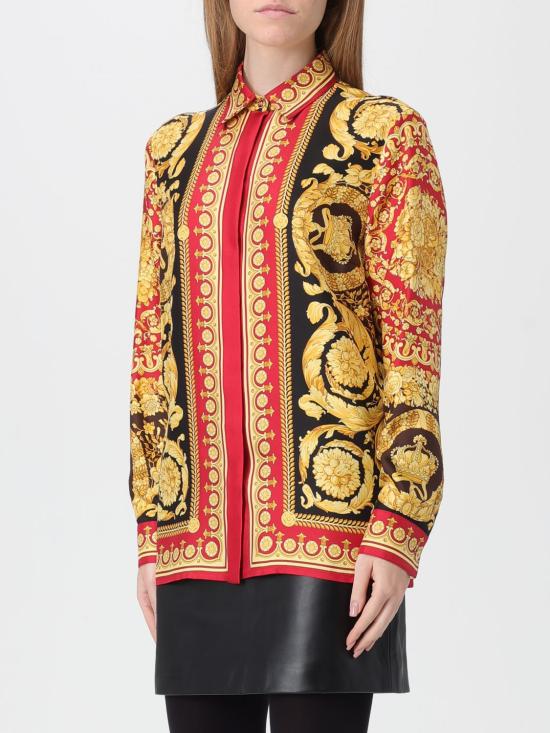 25FW 베르사체 블라우스 10013601A15215 5R650 Burgundy - VERSACE