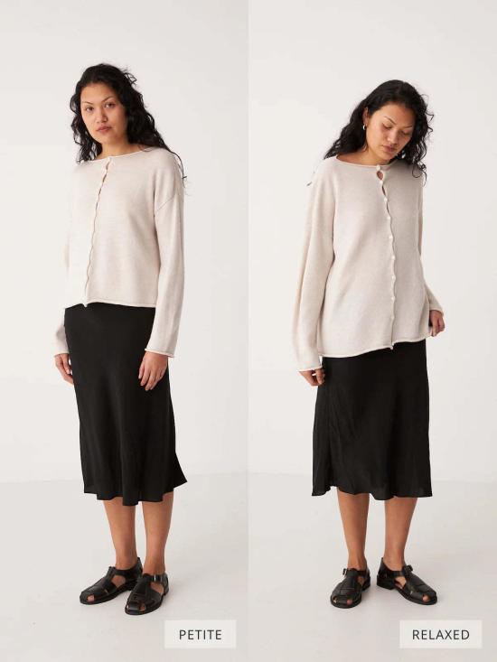  Francie 가디건 프랜시 돌스 트리밍 카디건 아이보리/블랙 - OTHER BRANDS