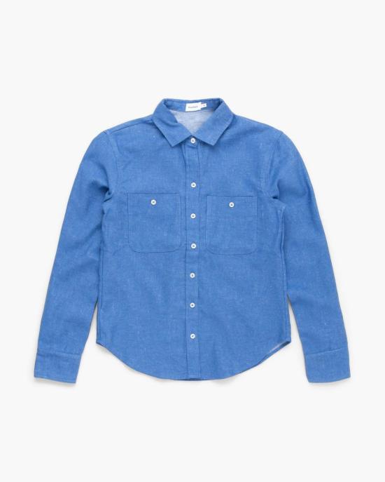  Richer Poorer 데님 셔츠 Roma 워크 셔츠 블루