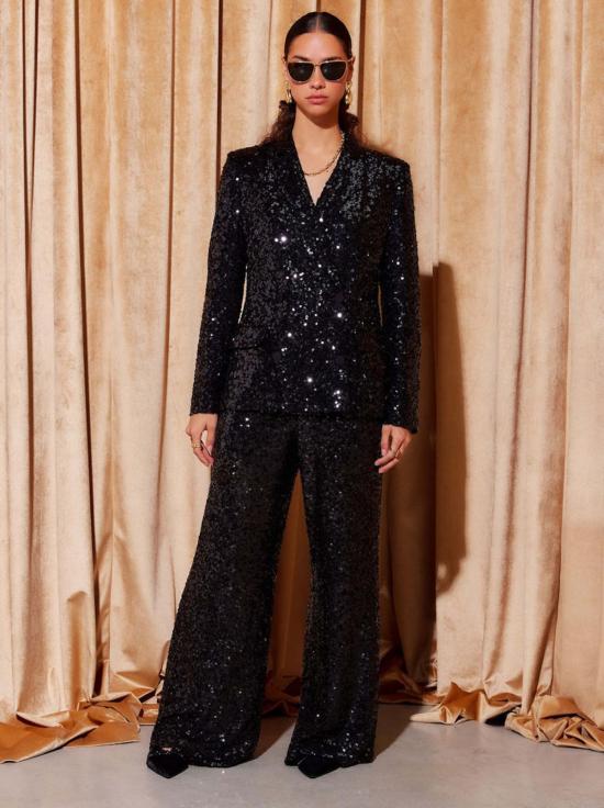  피프틴 트웬티 스트레이트 팬츠 15개의 20개의 리넷 스팽글 바지