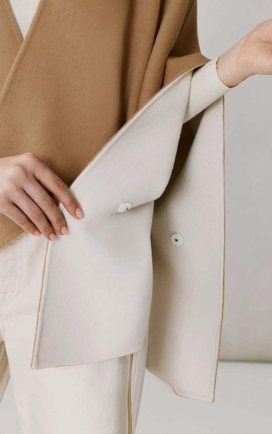  SOIA & KYO 코트 소이아 & 쿄 제네바 더블 페이스 울 케이프 - OTHER BRANDS