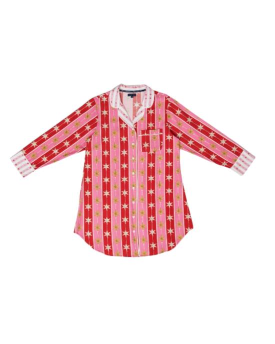  케이티 키메 언더웨어 트리 토퍼 슬립 셔츠 레드