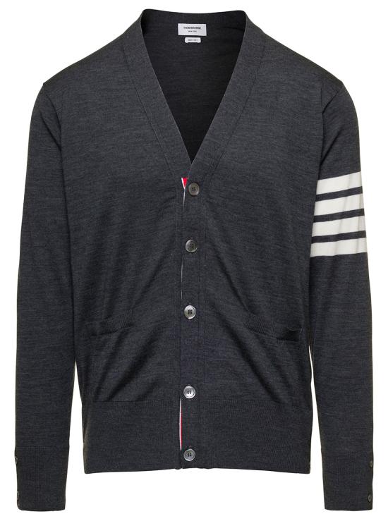 25FW 톰브라운 4바 서스테이너블 파인 메리노 울 클래식 가디건 MKC002AY1014022 Grey