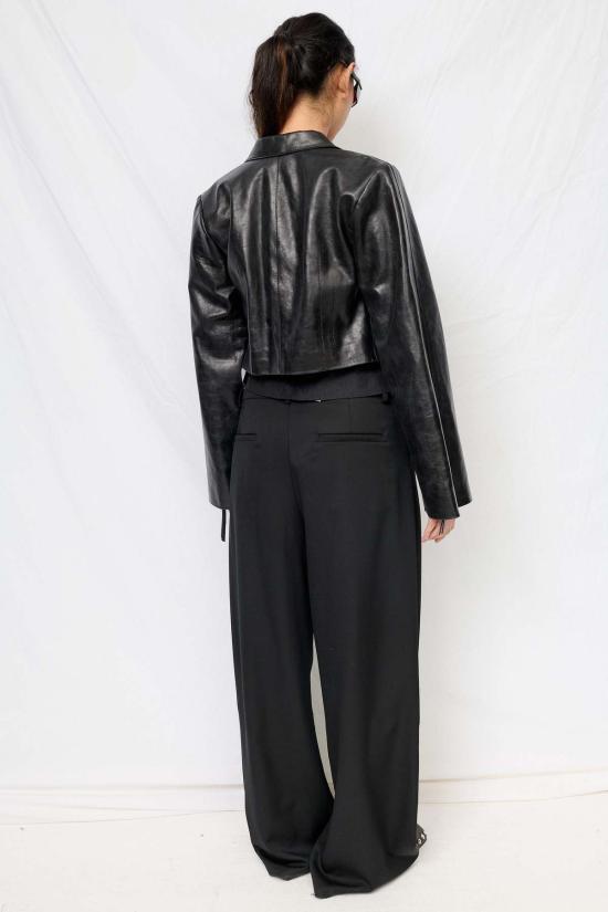  Jovana Markovic 가죽 자켓 조바나 마르코비치 블랙 카멘 가죽 재킷 - OTHER BRANDS