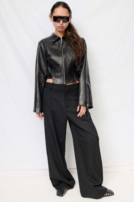  Jovana Markovic 가죽 자켓 조바나 마르코비치 블랙 카멘 가죽 재킷