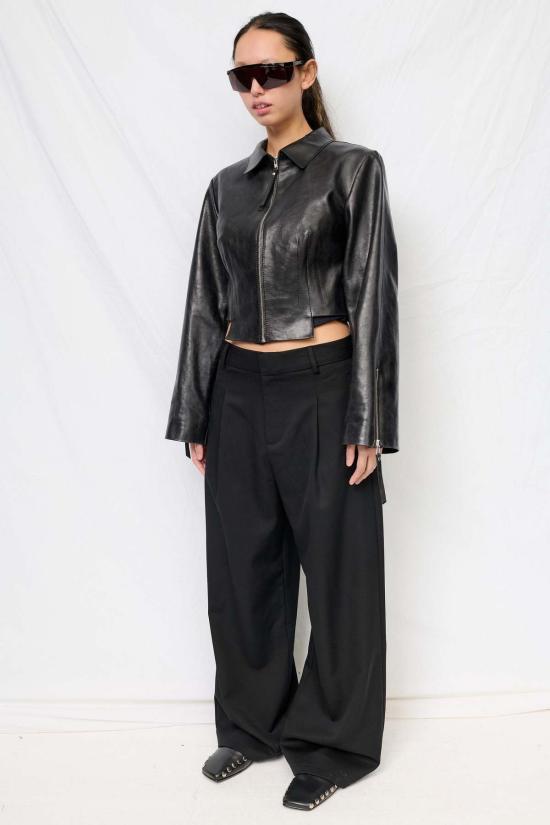  Jovana Markovic 가죽 자켓 조바나 마르코비치 블랙 카멘 가죽 재킷 - OTHER BRANDS