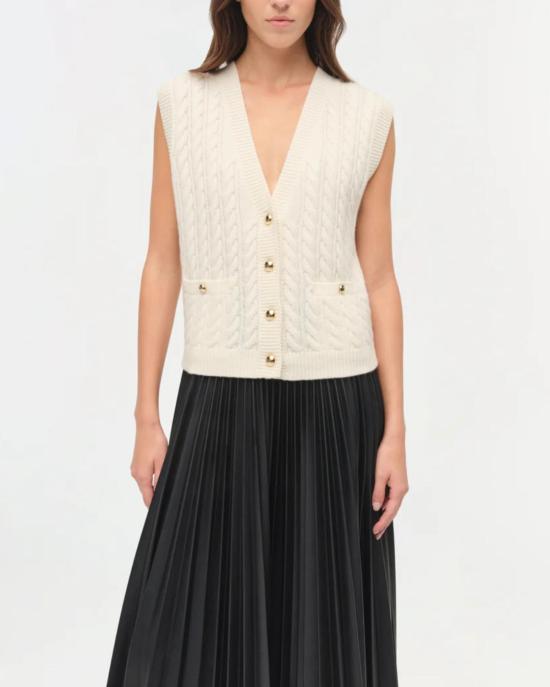  조나단 심카이 베스트 Jonathan Simkhai 페리 조끼 아이보리 - JONATHAN SIMKHAI