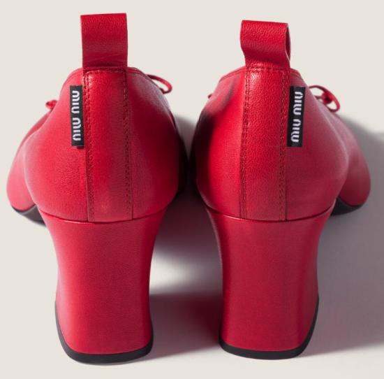 26FW 미우미우 뮬/슬리퍼 5I551EFA065038 F0011 ROSSO - MIU MIU