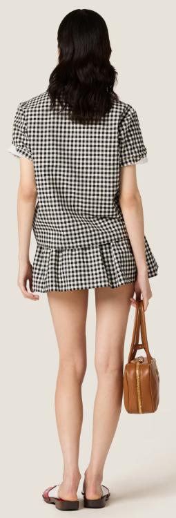 25FW 미우미우 셔츠 MK1947SOOO12OF F0964 BIANCO NERO - MIU MIU