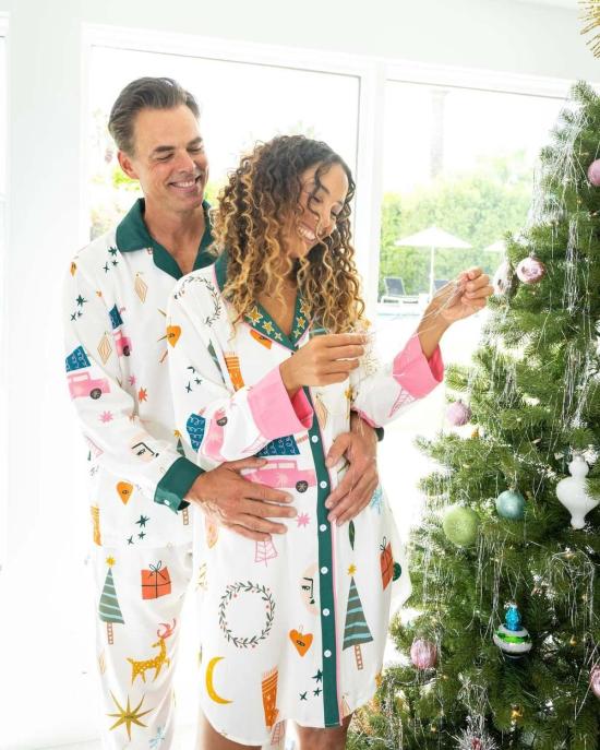  케이티 키메 라운지 웨어 Katie Kime Mod 홀리데이 슬립 셔츠 - KATIE KIME