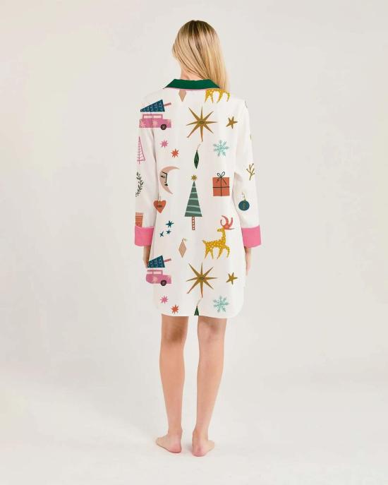  케이티 키메 언더웨어 Katie Kime Mod 홀리데이 슬립 셔츠 - KATIE KIME