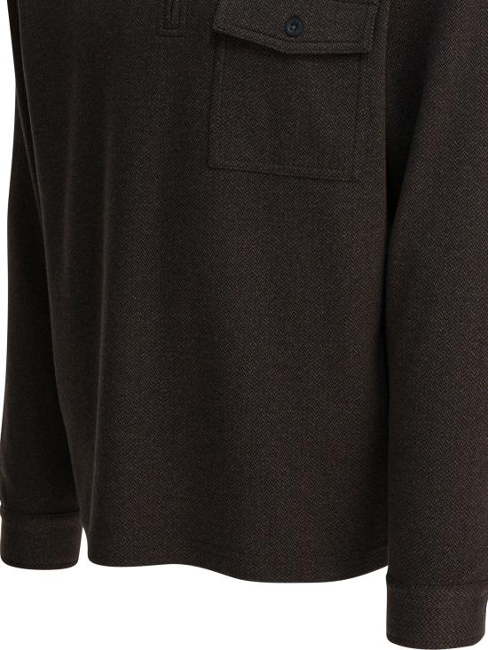 25FW 빈스 폴로 티셔츠 M12769974A164RBL Brown - VINCE