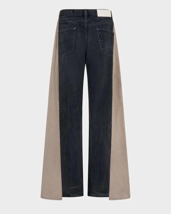  이엘브이 데님 데님 팬츠 E.L.V. 데님 프레야 와이드 레그 진 블랙 - E.L.V. DENIM