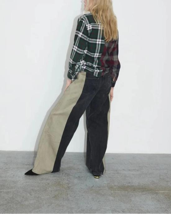  이엘브이 데님 데님 팬츠 E.L.V. 데님 프레야 와이드 레그 진 블랙 - E.L.V. DENIM