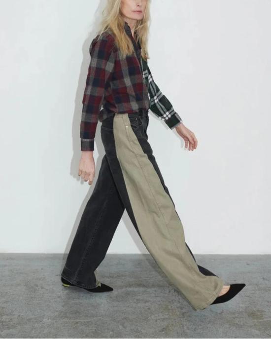  이엘브이 데님 데님 팬츠 E.L.V. 데님 프레야 와이드 레그 진 블랙 - E.L.V. DENIM