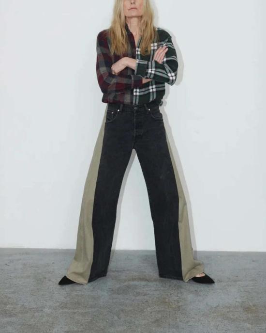  이엘브이 데님 데님 팬츠 E.L.V. 데님 프레야 와이드 레그 진 블랙 - E.L.V. DENIM