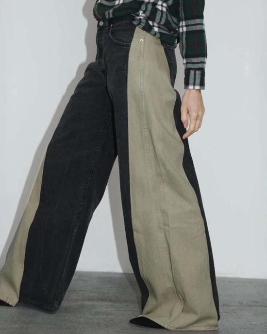  이엘브이 데님 데님 팬츠 E.L.V. 데님 프레야 와이드 레그 진 블랙 - E.L.V. DENIM