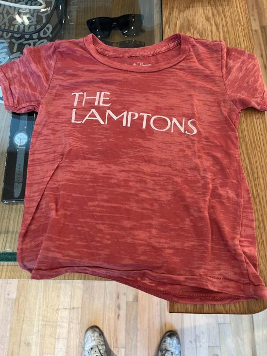  [키즈] 블루&크림 탑 키즈  램튼스 키즈 티셔츠 워시드 레드