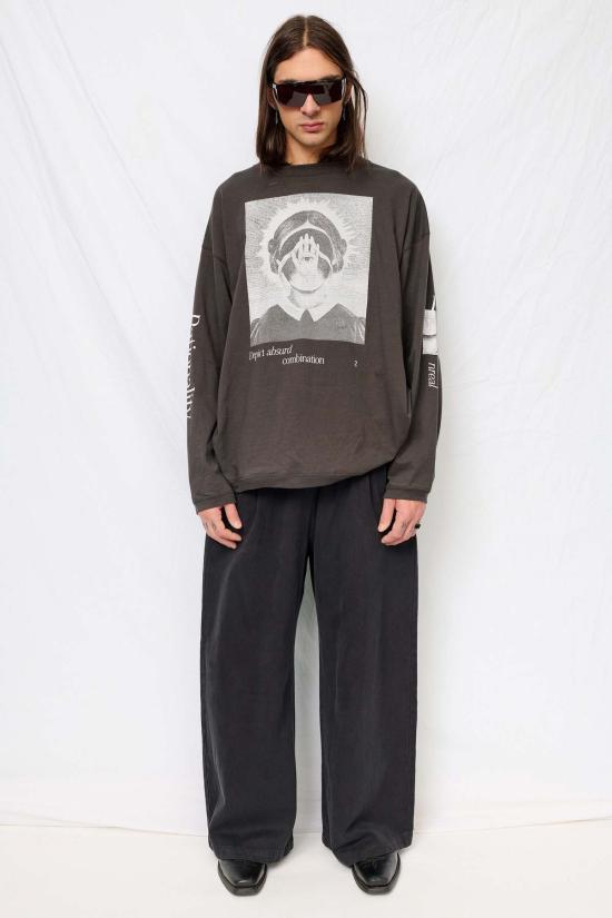  영메이븐 스트레이트 팬츠 융마벤 블랙 트윌 디스코 팬츠