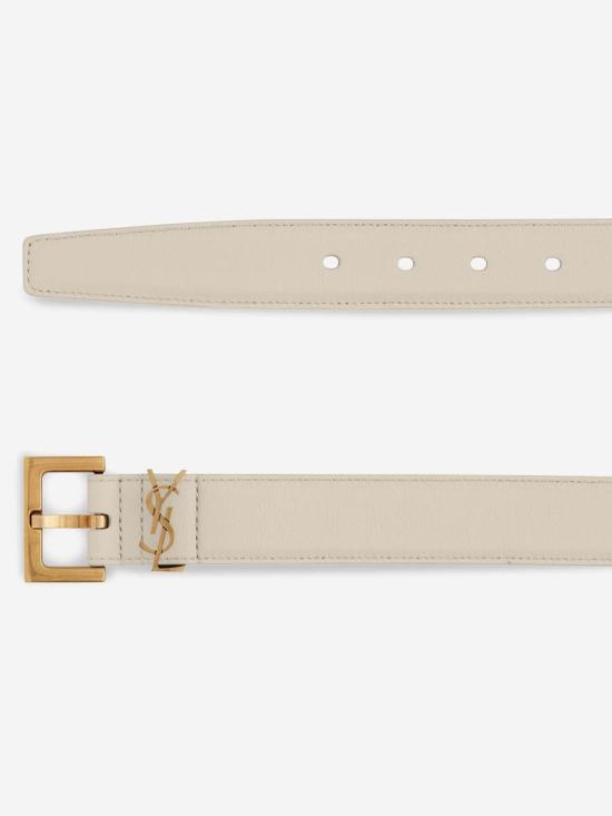 25FW 생로랑 레귤러 벨트 634437BOO0W 9207CREMA SOFT Beige - SAINT LAURENT