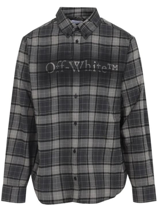 25FW 오프화이트 긴팔 셔츠 OMGE04MF25FAB003 0710 DARK GREY