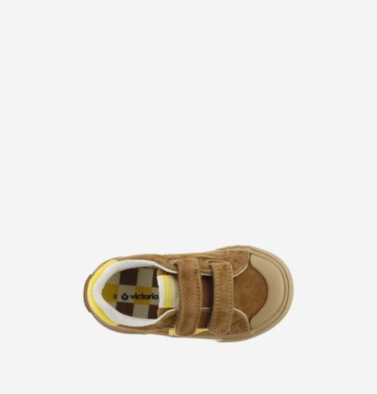  [키즈] Victoria 슈즈 키즈 빅토리아 트리뷰 와이드 핏 스플릿 가죽 & 콘트라스트 스니커즈 - OTHER BRANDS