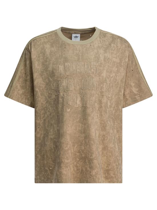 26SS 아디다스 X 송 포 더 뮤트 ADI006 워시드 티셔츠 반팔 티셔츠 KC2753CLAY SAVANN Beige