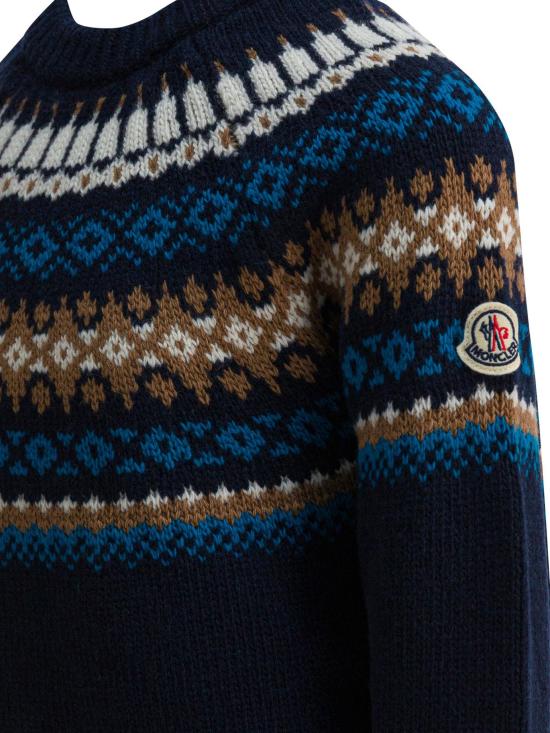 25FW [키즈] 몽클레어 캐시미어 니트 9C00011 M1115778 BLUE - MONCLER