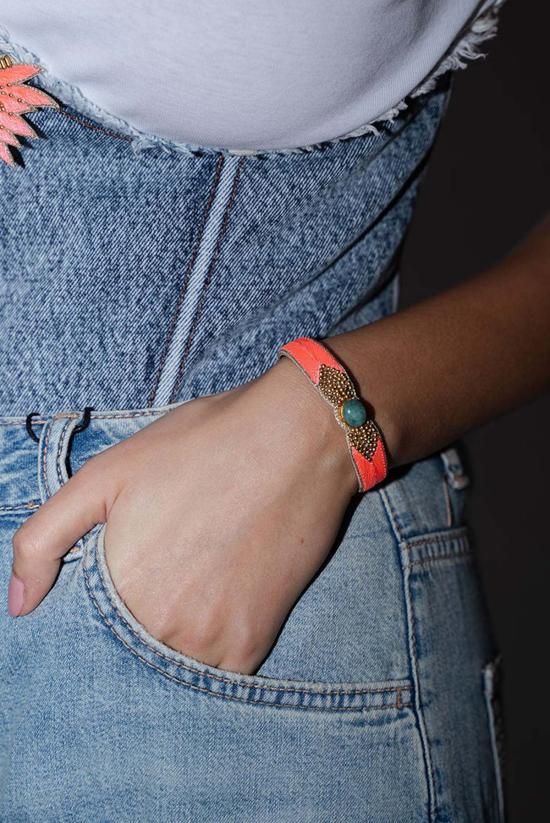  Nahua 커프스 링크/타이 홀더 나와아 브라하 파인 뱅글