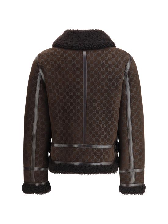 25FW 구찌 프린트 스웨이드 쉐어링 자켓 835526XSAGB 2037 BROWN - GUCCI